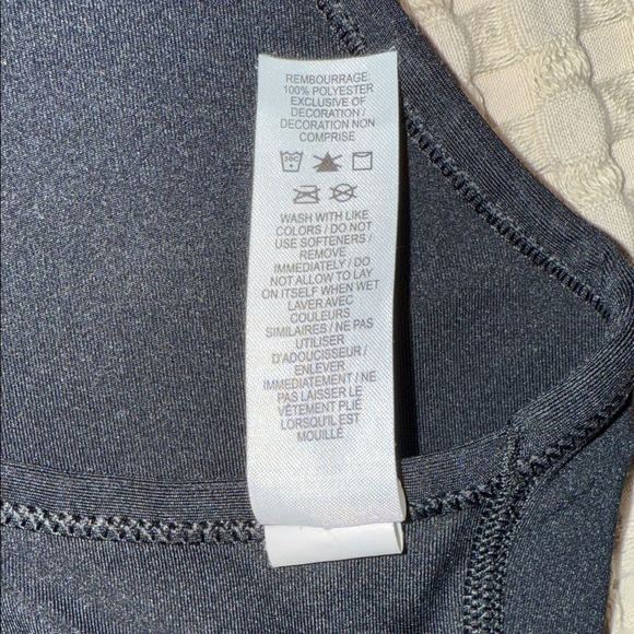 Nike Black Sports Bra with White Logo - Picture 3 of 3